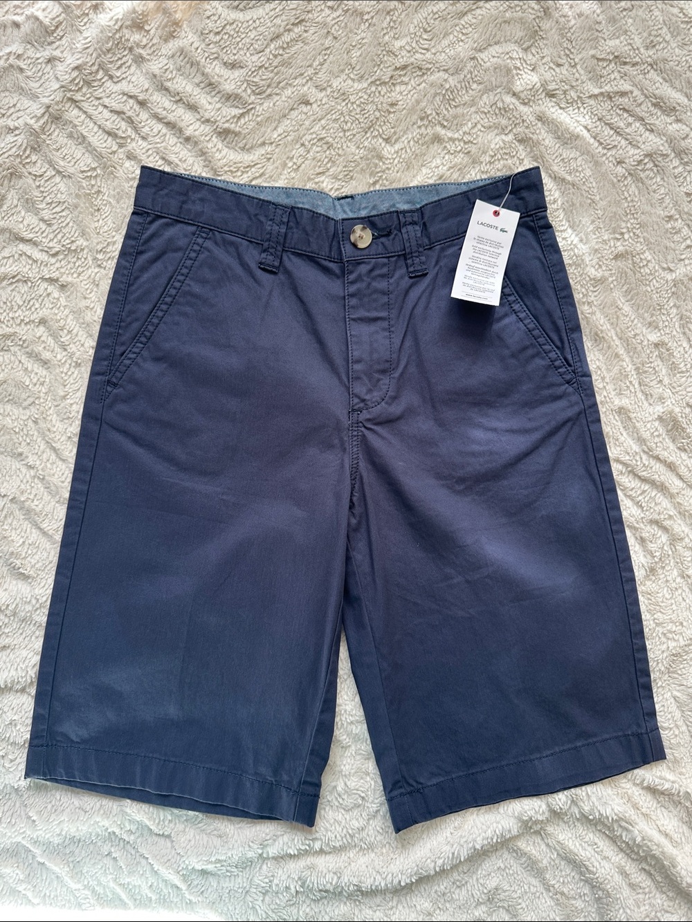 Lacoste Boy Navy Chino shorts Size 12